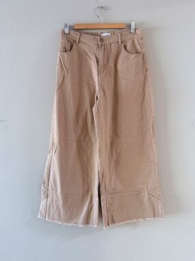 Girl and The Sun Brown Wideleg 100% Cotton Pants, Sz M